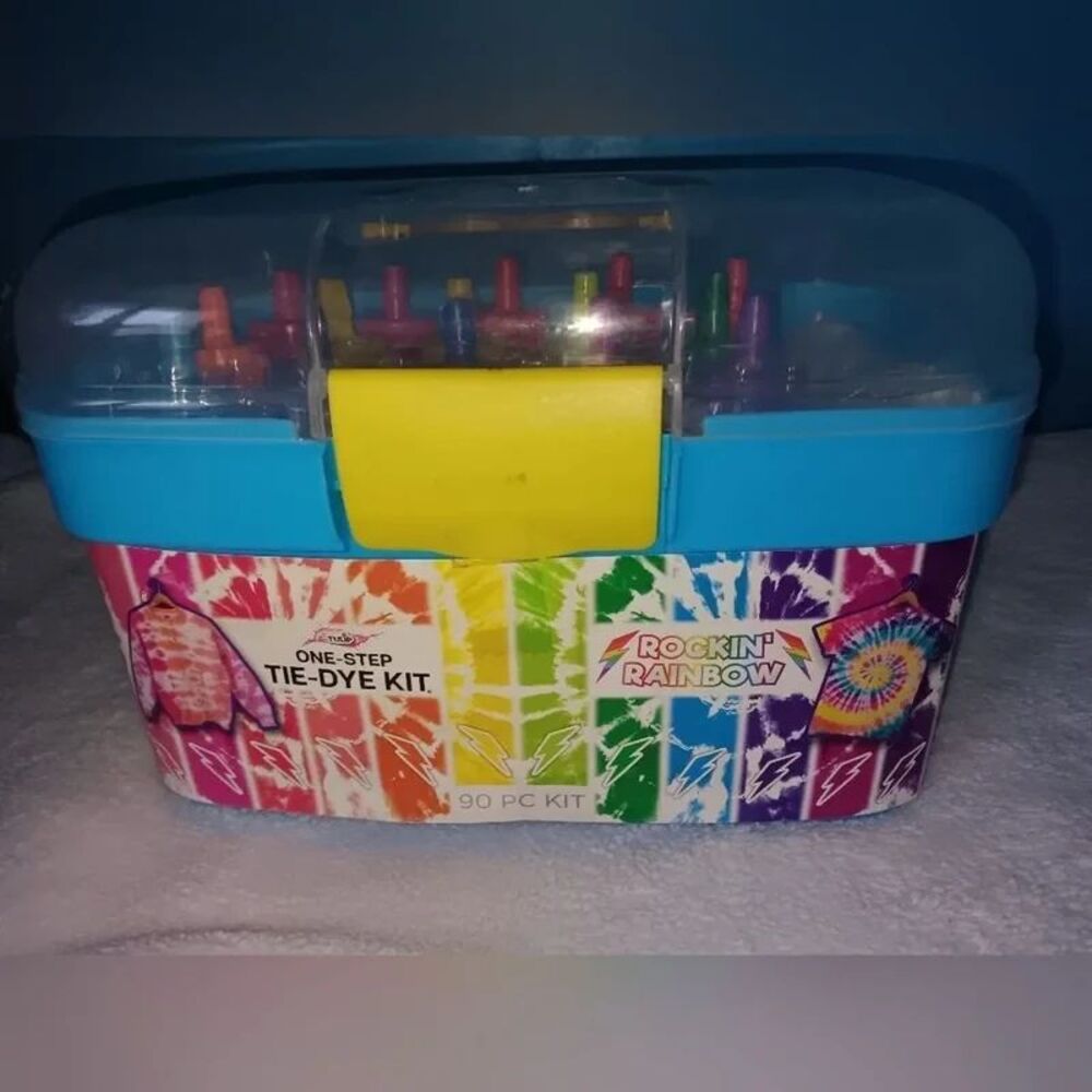 Pastel Tie Dye Kit for Shirts & Fabric | Complete DIY Craft Kit Storage Box